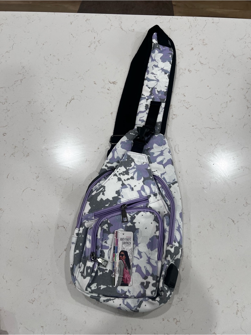Sling Bag in Purple Camo